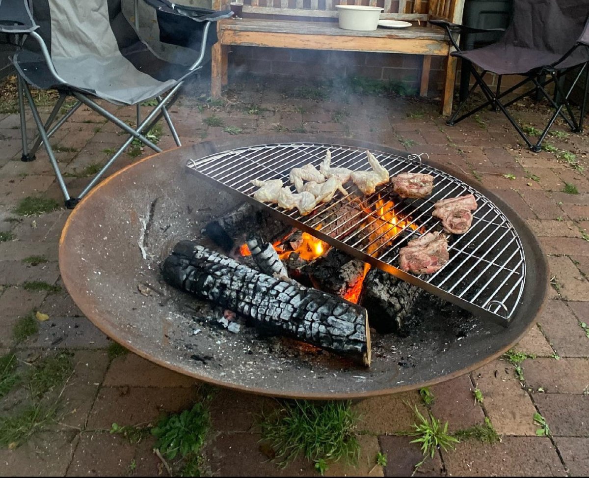 Cast Iron Fire Pits with BBQ Grills - Outdoorium