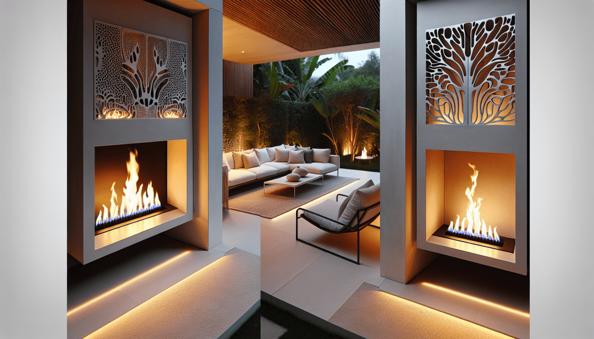 Outdoor living space with Planika and Decoflame bioethanol fireplaces