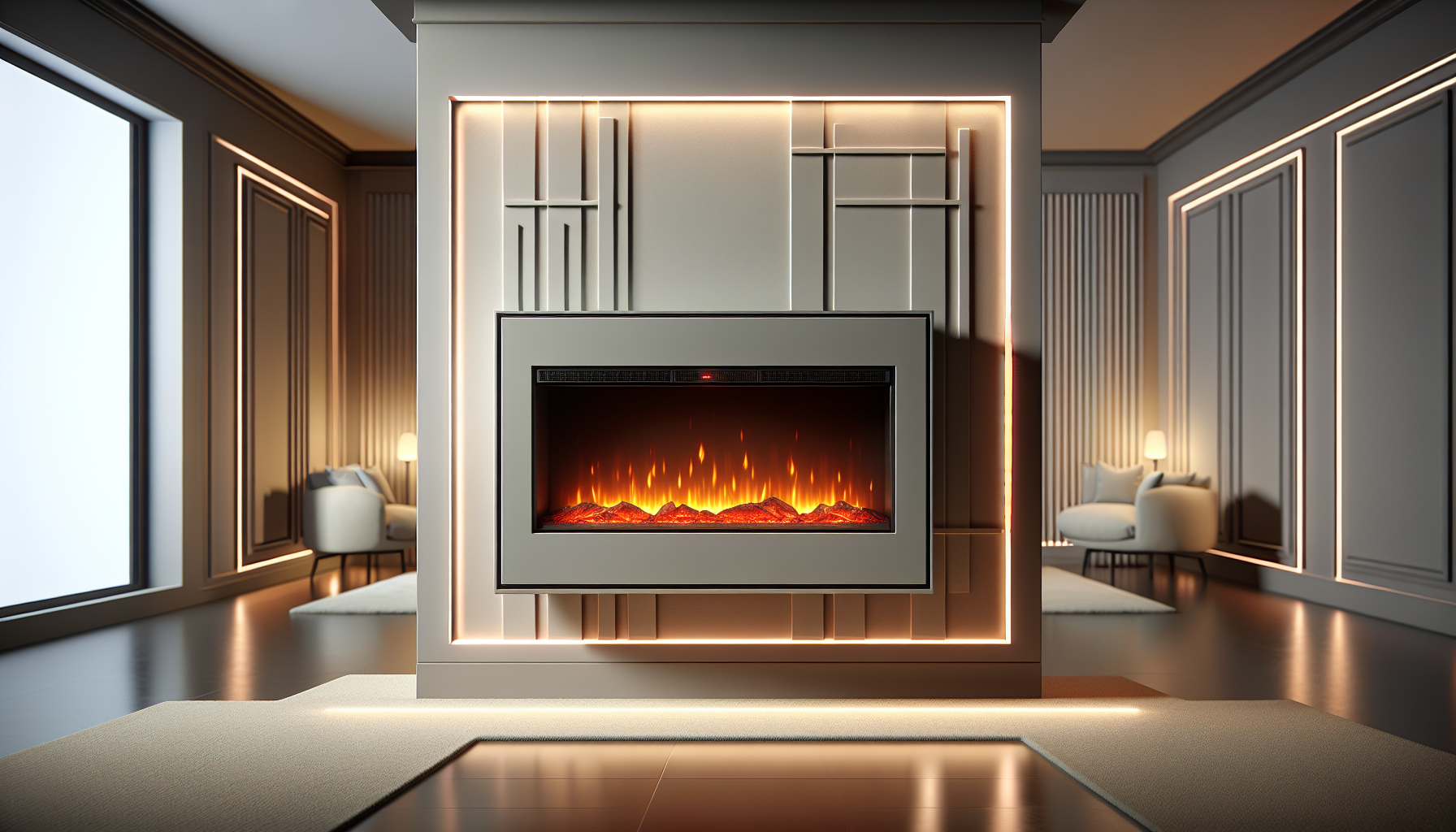 Amantii electric fireplace in a stylish feature wall setting