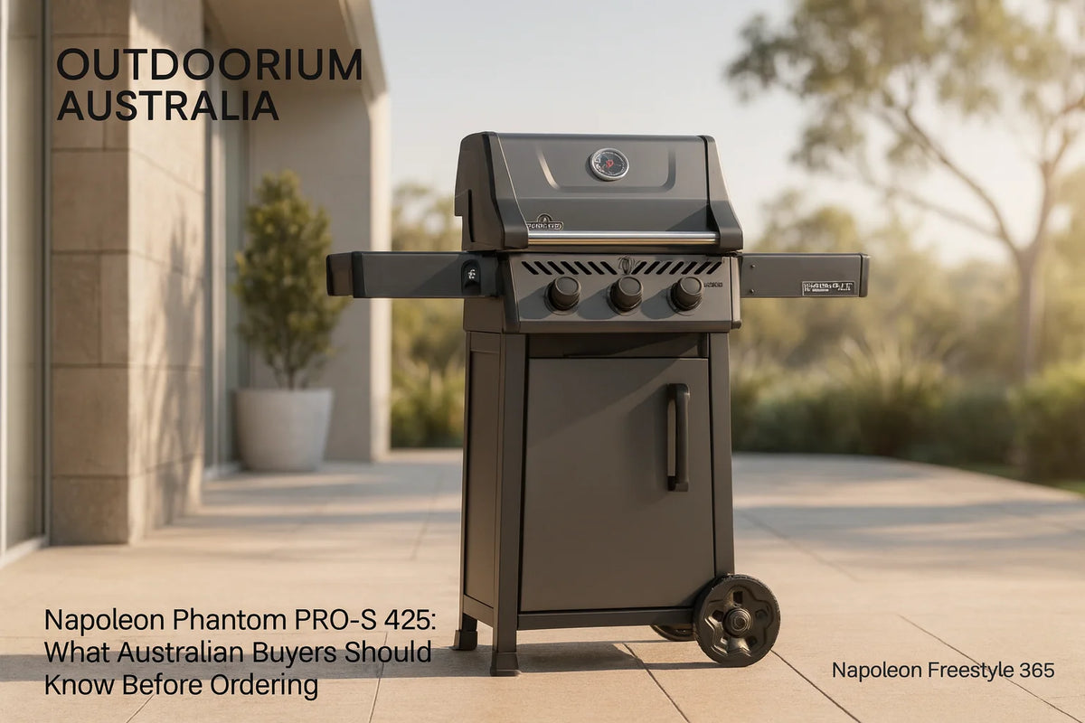 Premium Napoleon gas BBQ in an Australian outdoor kitchen for a Napoleon Phantom PRO-S 425 buyer article