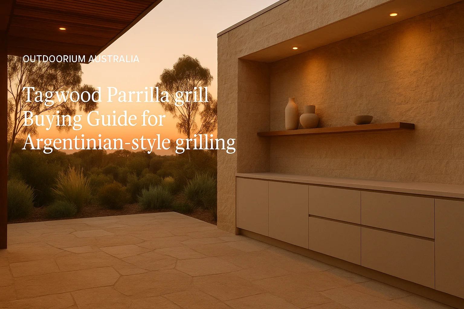 Tagwood Argentinian-style parrilla grill used for open fire outdoor entertaining.