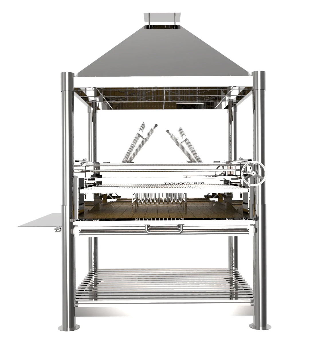 Tagwood BBQ22SS Argentinian-style parrilla BBQ in an Australian outdoor entertaining setting