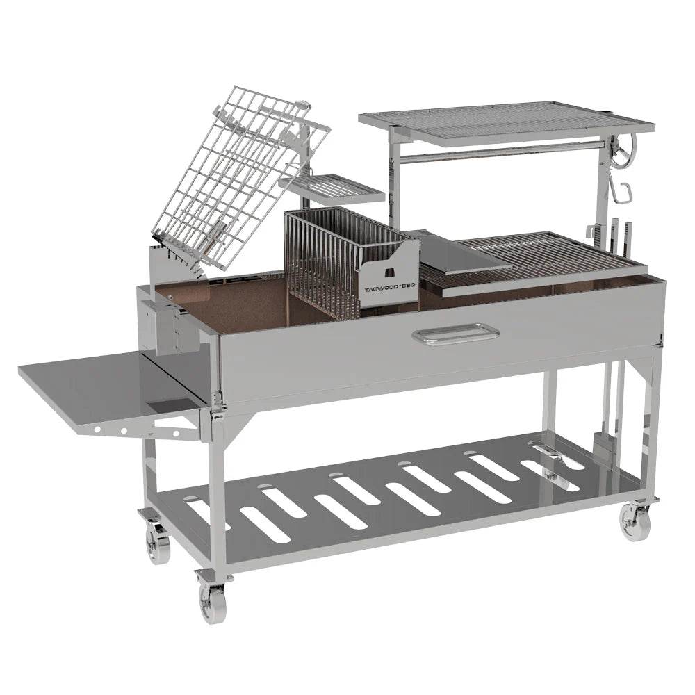 Tagwood BBQ26SS Argentinian-style parrilla BBQ in an Australian outdoor entertaining setting