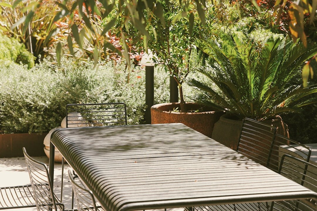 Luxury outdoor furniture on a sunny Australian patio