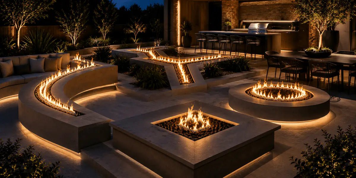 Custom Gas Fire Pits - Design Your Own - Outdoorium