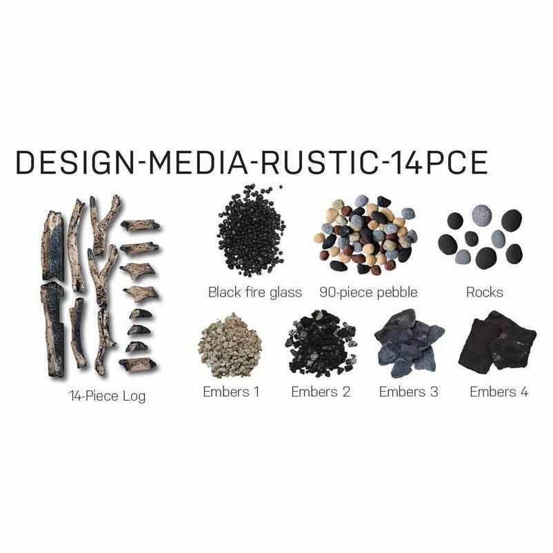 Fireplace accessories and decorative media