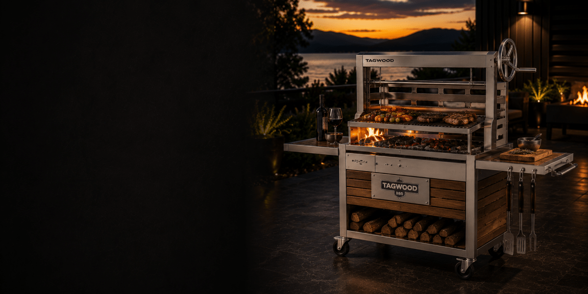 Freestanding Argentine Parrilla Grills – Premium Tagwood BBQ Woodfire Grills - Outdoorium