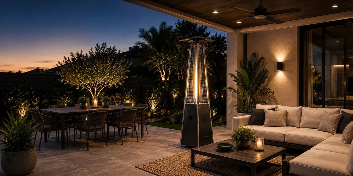 Outdoor Heating & Cooling – Patio Heaters & Outdoor Ceiling Fans - Outdoorium