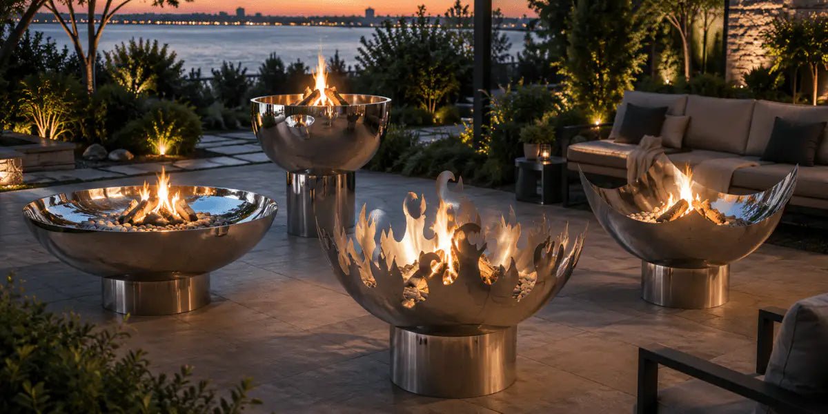 Stainless Steel Fire Pits - Outdoorium