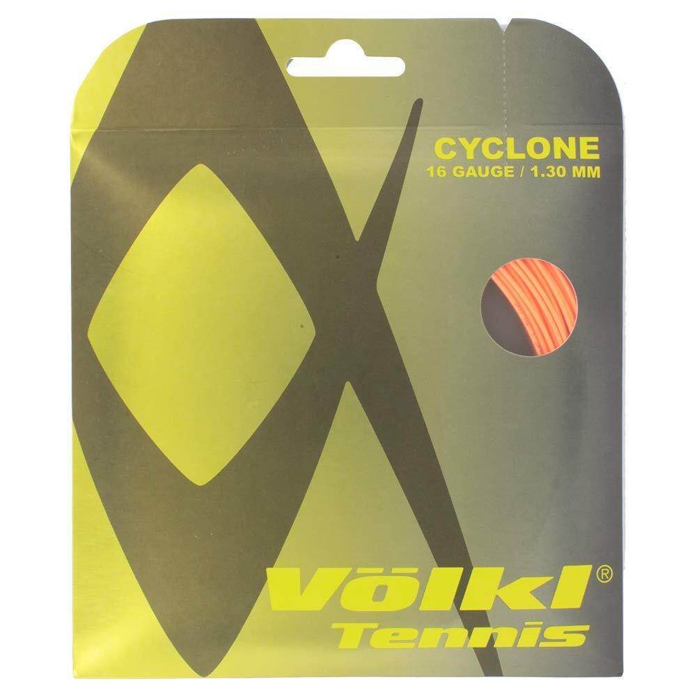 1 Pack Volkl Cyclone 16g/1.30mm Tennis Racquet Strings - Fluro Orange | Outdoorium