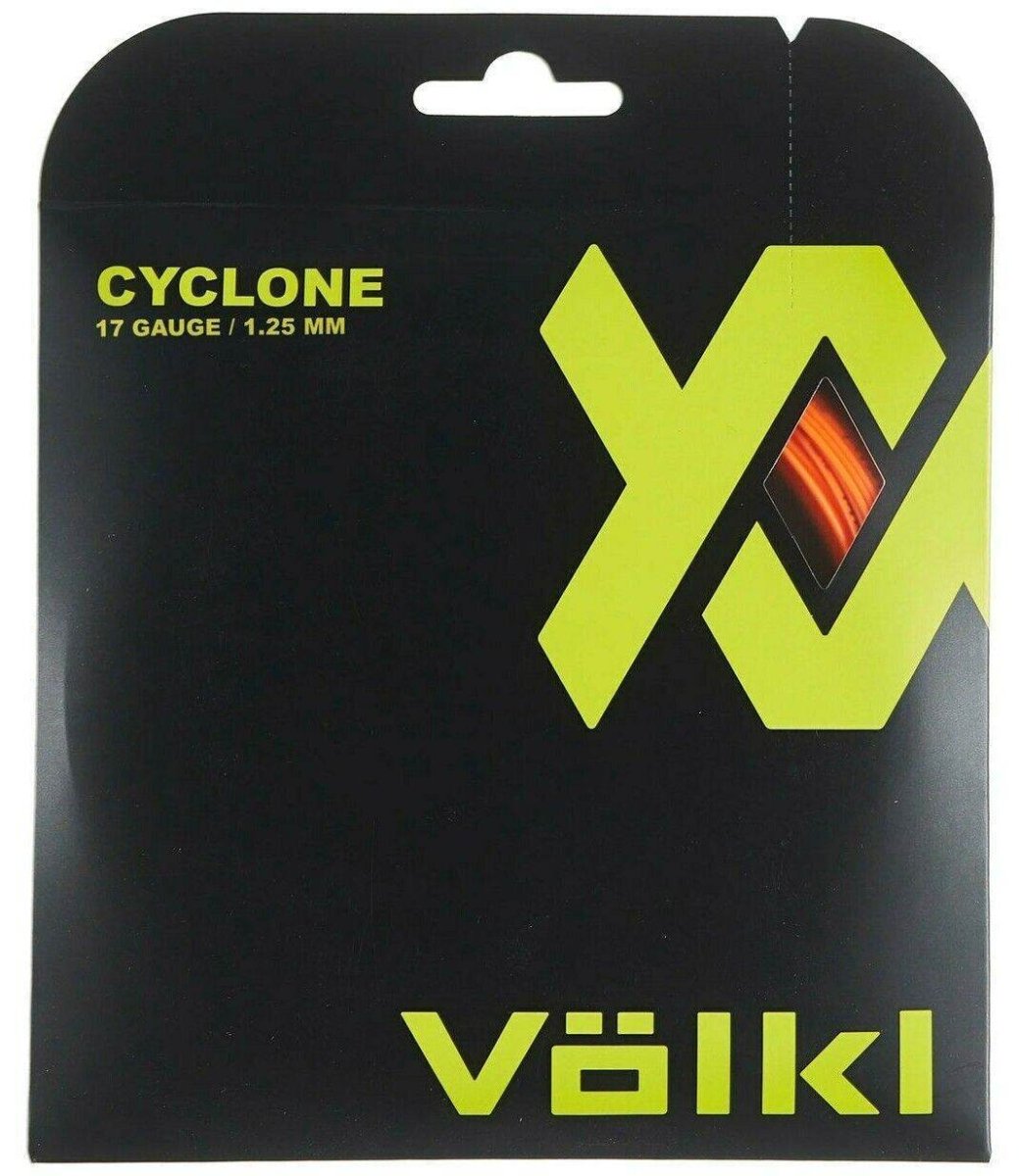 1 Pack Volkl Cyclone 17g/1.25mm Tennis Racquet Strings - Fluro Orange | Outdoorium