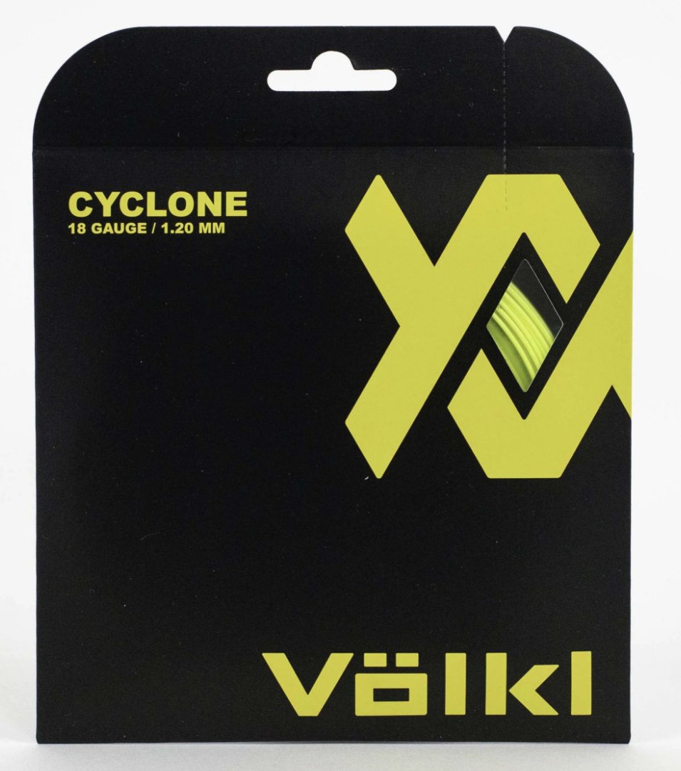 1 Pack Volkl Cyclone 18g/1.20mm Tennis Racquet Strings - Neon Yellow - Outdoorium