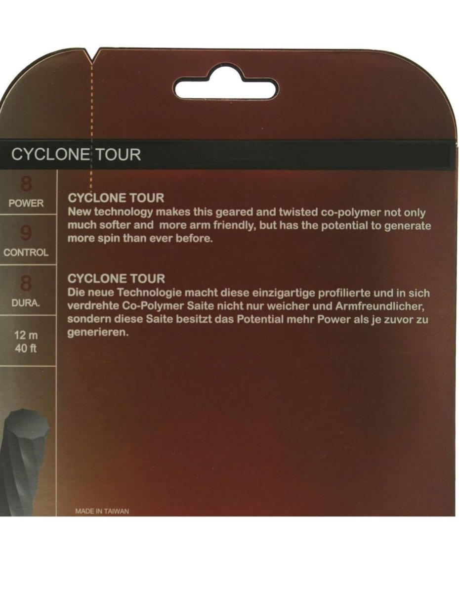 1 Pack Volkl Cyclone Tour 16g/1.30mm Tennis Racquet Strings - Red - Outdoorium