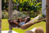 Pacific Hammocks 12ft Larch Wood Arc Hammock Stand & King Quilted Hammock in Brown - hammock view 8