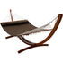 12ft Larch Wood Arc Hammock Stand with Brown King Quilted Hammock