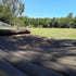 Pacific Hammocks 12ft Larch Wood Arc Hammock Stand & King Quilted Hammock in Brown - hammock view 10
