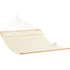 Pacific Hammocks 12ft Larch Wood Arc Hammock Stand & King Quilted Hammock in Cream - hammock view 6