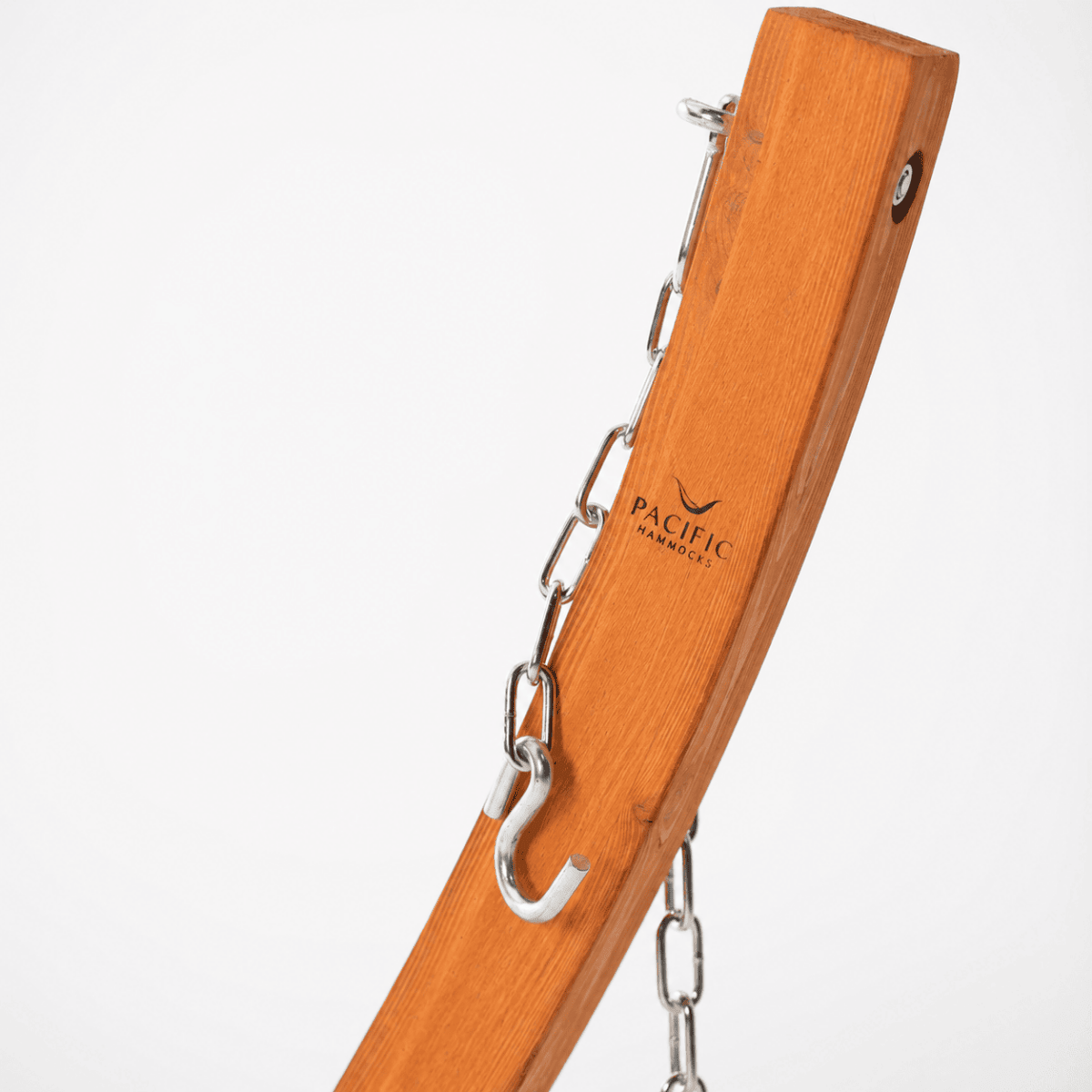 Pacific Hammocks 12ft Larch Wood Arc Hammock Stand timber detail