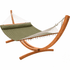 Pacific Hammocks 12ft Larch Wood Arc Stand with Olive King Quilted Hammock