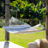 Pacific Hammocks 12ft Larch Wood Arc Hammock Stand & King Quilted Hammock in Stone Stripe - hammock view 8
