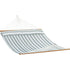 Pacific Hammocks 12ft Larch Wood Arc Hammock Stand & King Quilted Hammock in Stone Stripe - hammock view 6