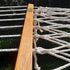 Pacific Hammocks 12ft Larch Wood Arc Hammock Stand & Resort Polyester Rope Hammock - hammock view 11