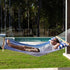 12ft Steel Arc Hammock Stand & King Quilted Hammock in Hamptons Stripe - Outdoorium