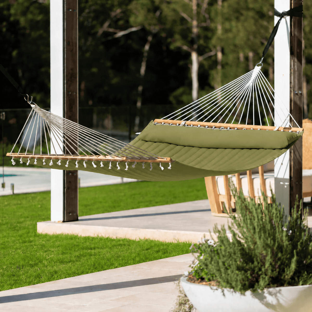 Pacific Hammocks Olive King Quilted Hammock outdoor lifestyle