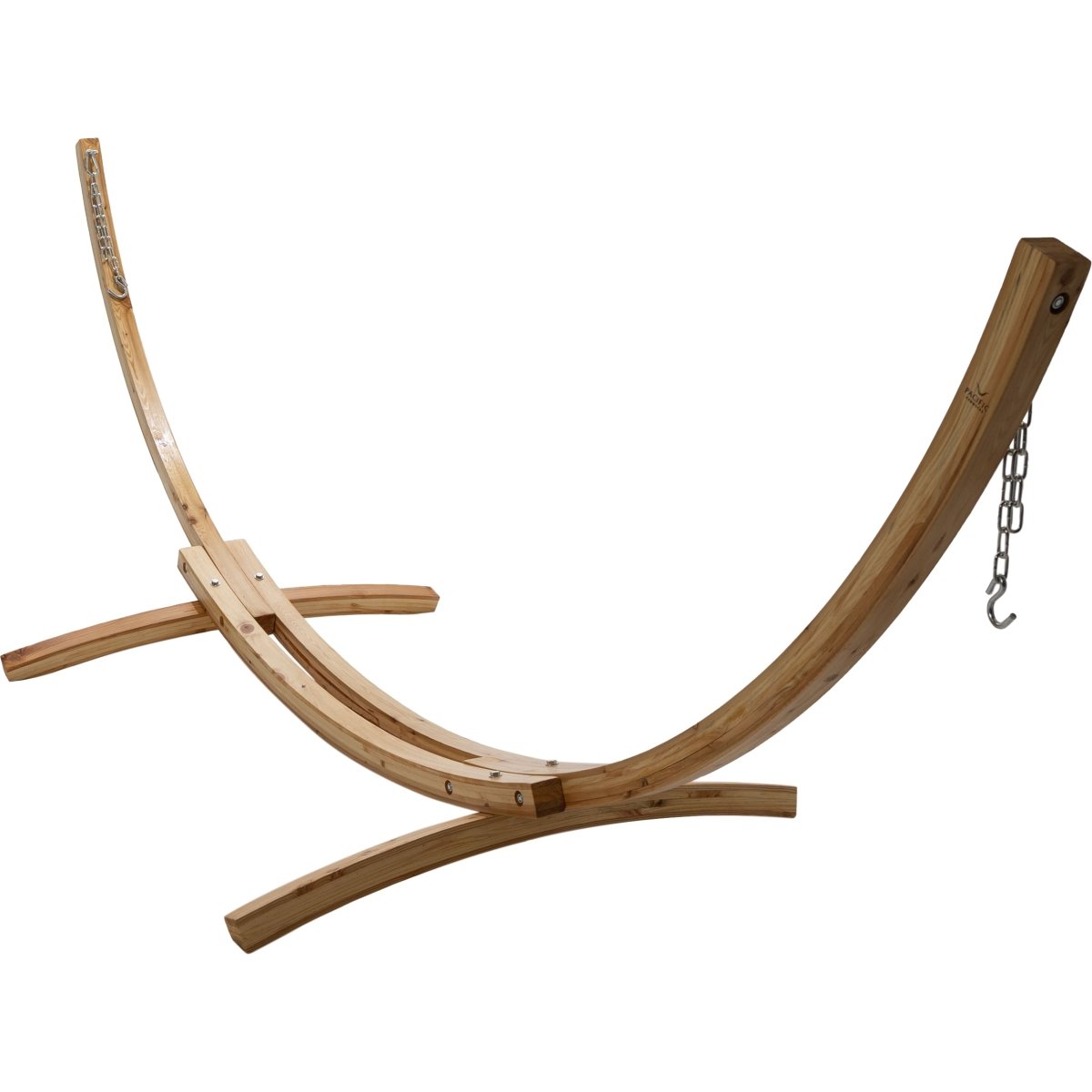 12ft Wooden Arc Hammock Stand in Natural - Outdoorium