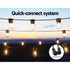 17m Solar Festoon Lights Outdoor LED String Lights 2pcs - Outdoorium