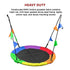 1m Tree Swing in Multi-Color Rainbow Kids Indoor/Outdoor Round Mat Saucer Swing - Outdoorium