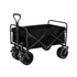 1PC Foldable Shopping Cart ( Black ), Heavy Duty Collapsible Wagon with All - Terrain 10cm Wheels, Load 150kg, Portable 160 Liter Large Capacity Beach Wagon, Camping, Garden, Beach Day, Picnics, Shopping, Outdoor Grocery Cart with Adjustable Handle - Outdoorium