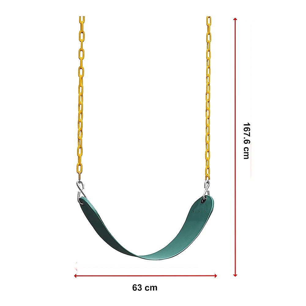 2 Pack Swings Seats Heavy Duty 66" Chain Plastic Coated Playground Swing | Outdoorium