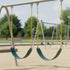 2 Pack Swings Seats Heavy Duty 66" Chain Plastic Coated Playground Swing | Outdoorium