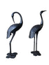 2 Piece Crane Couple Metal Statue Set | Outdoorium