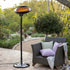 2000W 2.1m Free Standing Adjustable Portable Outdoor Electric Patio Heater Black | Outdoorium