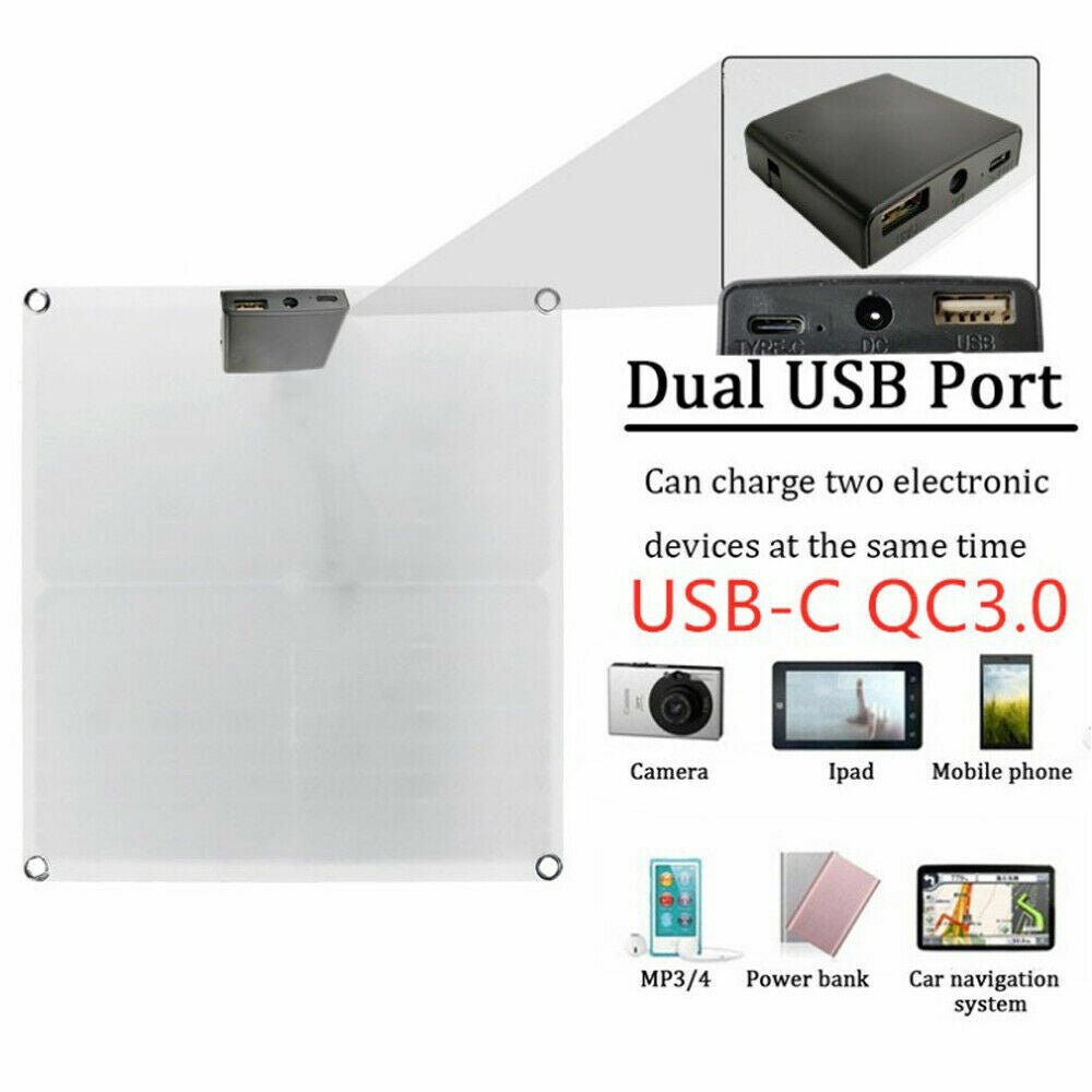 200W 12V Solar Panel Kit With Regulator 200 watt Mono Caravan Camping Charger - Outdoorium