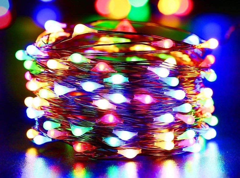 20m 200 LED Solar Powered Outdoor Lights with 8 Lighting Modes and Waterproof for Home,Garden and Decoration | Outdoorium