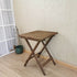 3 Piece RoundTable-Set Folding Bistro Set Solid Fir Wood Table Chair Set Garden Outdoor Lounge - Outdoorium