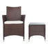 Gardeon 3PC Outdoor Bistro Set Patio Furniture Wicker Setting Chairs Table Cushion Brown - View 3