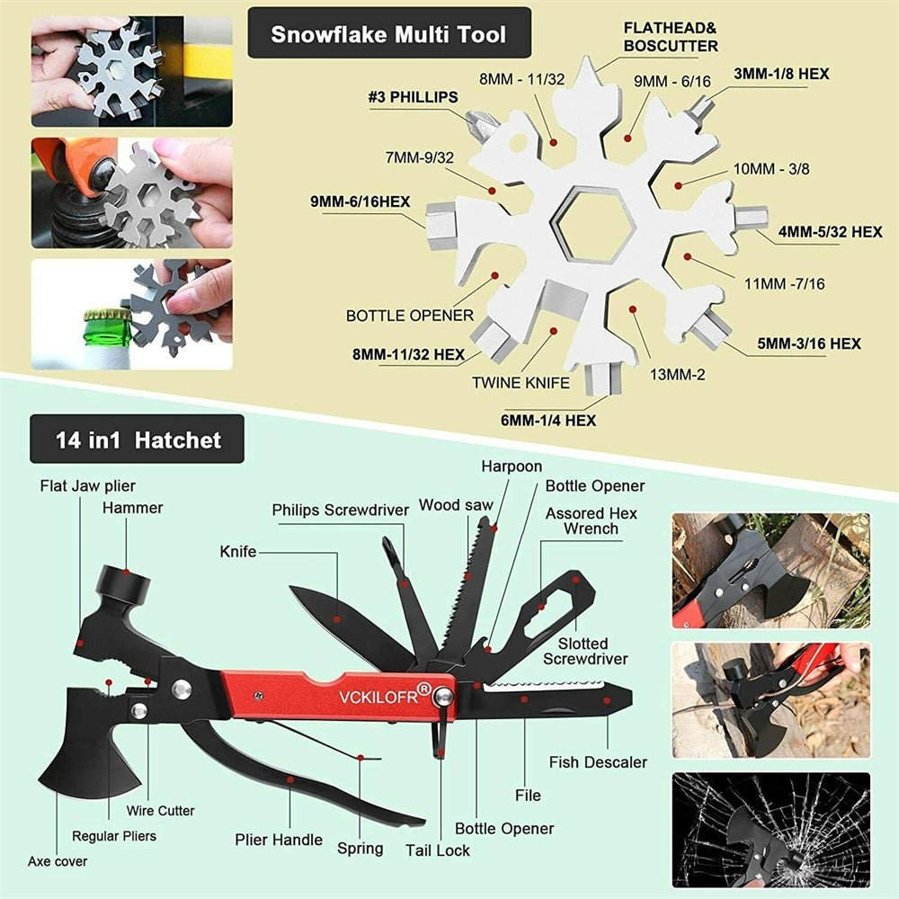 32 In 1 Emergency Survival Equipment Kit Camping SOS Tool Sports Tactical Hiking - Outdoorium