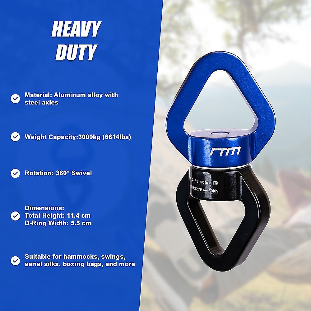 360 Rotating Swing Swivel Hardware Hammock Hanger | Outdoorium