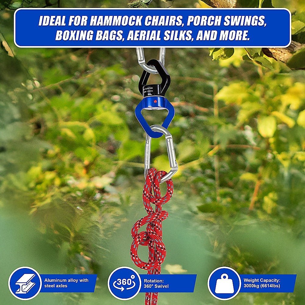 360 Rotating Swing Swivel Hardware Hammock Hanger | Outdoorium