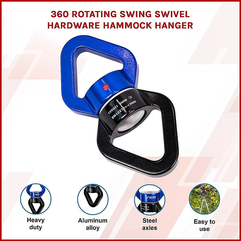 360 Rotating Swing Swivel Hardware Hammock Hanger | Outdoorium