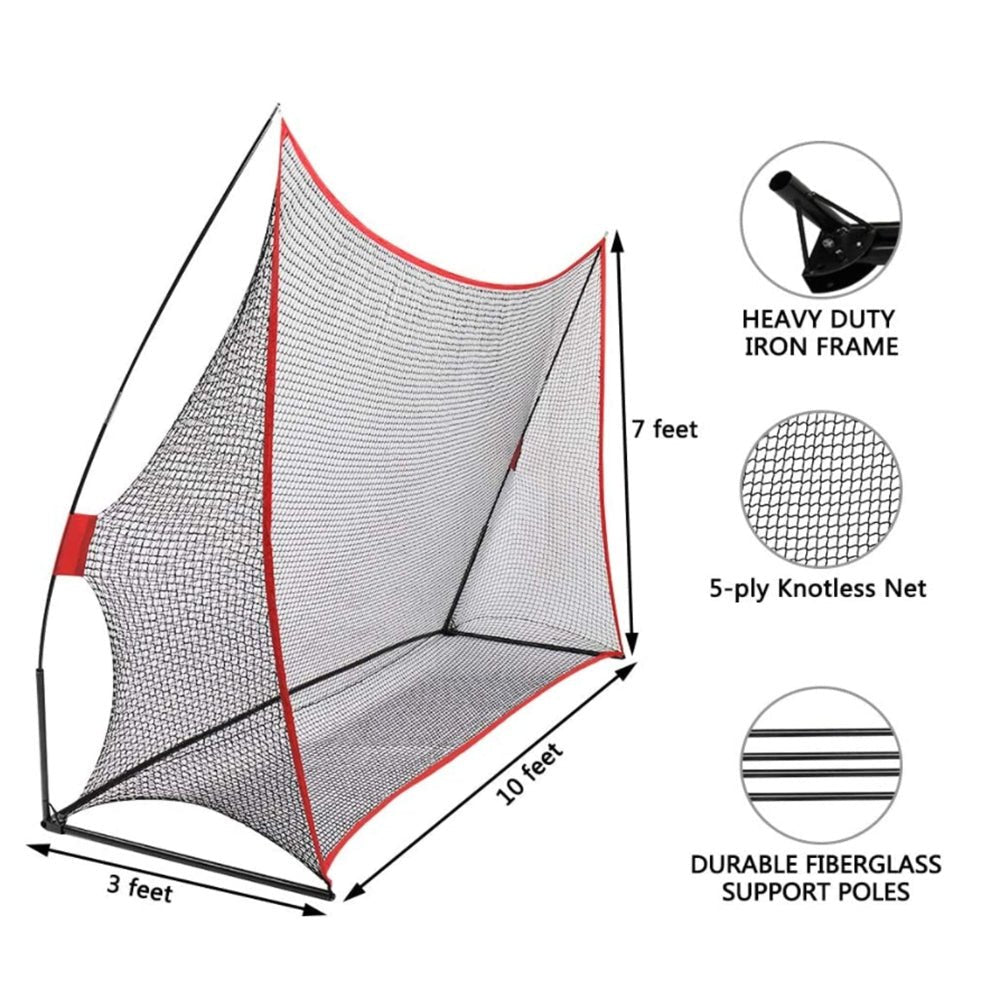 3M Huge Golf Practice Net Portable Hitting Swing Training Net Outdoor +Carry Bag - Outdoorium