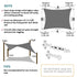 3m x 5m Grey Rectangle Sun Shade Sails for Patios Sun UV Outdoor Canopy Backyard Sunshades - Outdoorium