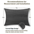 3m x 5m Grey Rectangle Sun Shade Sails for Patios Sun UV Outdoor Canopy Backyard Sunshades - Outdoorium