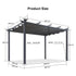 3x4M Aluminium Pergola Marquee with Retractable Roof – Garden Canopy | Outdoorium