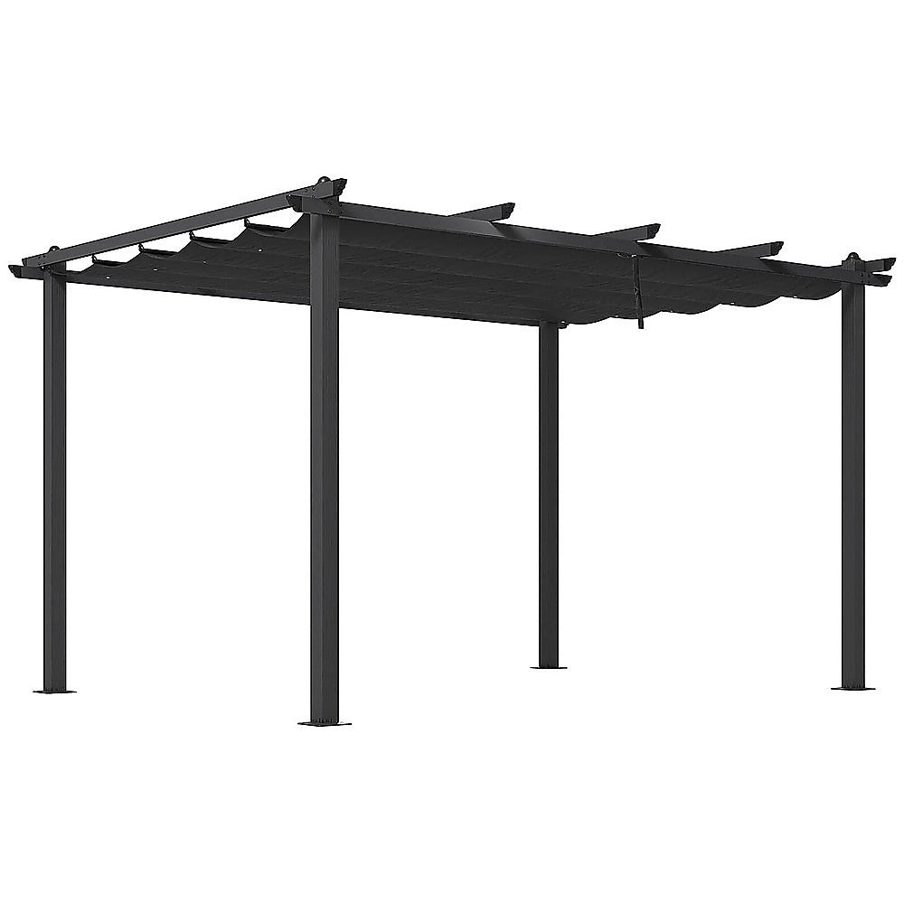 3x4M Aluminium Pergola Marquee with Retractable Roof – Garden Canopy | Outdoorium