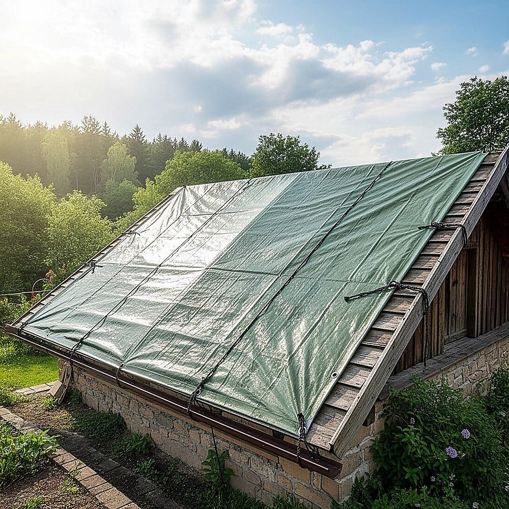 3x4M Army Heavy Duty Waterproof Canvas Tarp Tarpaulin Sun Blocked Dustproof | Outdoorium